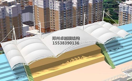 許昌學院膜結(jié)構(gòu)看臺設計效果圖