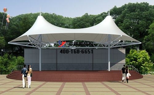 安陽<font color='red'>膜結(jié)構(gòu)看臺</font>/觀景臺【安陽益和熱力有限責(zé)任公司等】設(shè)計(jì)施工案例