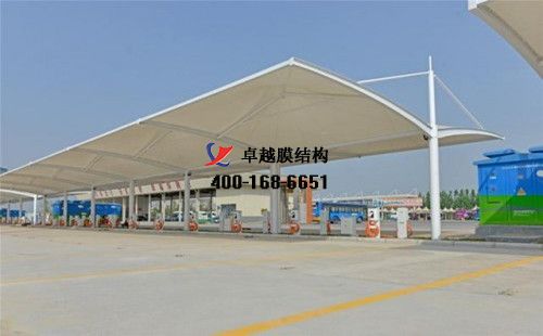 ?？h膜結(jié)構(gòu)充電站樁停車棚/雨棚【?？h漢生食品有限責(zé)任公司等】工程設(shè)計(jì)施工案例