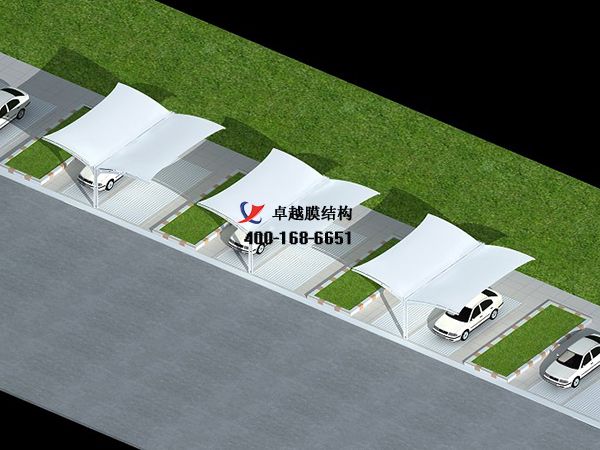    銅川<font color='red'>膜結(jié)構(gòu)車(chē)棚</font>【銅川電瓷有限責(zé)任公司-停車(chē)棚】設(shè)計(jì)施工案例