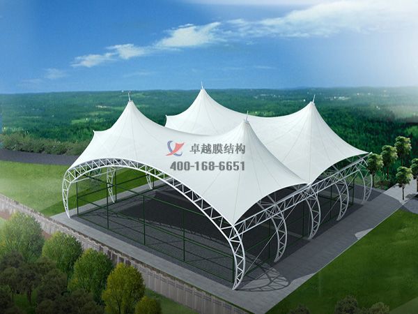呼倫貝爾門球場膜結構頂蓋【生產廠家】/網(wǎng)球/羽毛球館體育館設計公司施工案例