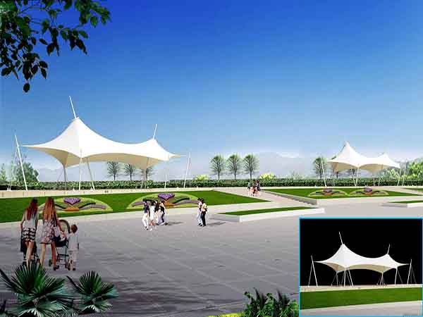 黃山景觀<font color='red'>張拉膜結構</font>遮陽棚【生產廠家】