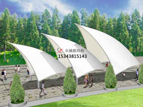 確山縣景觀<font color='red'>張拉膜結構</font>遮陽棚【生產(chǎn)廠家】