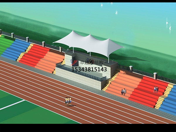 新密<font color='red'>膜結(jié)構(gòu)看臺</font>/主席臺/舞臺罩棚【設(shè)計施工安裝】