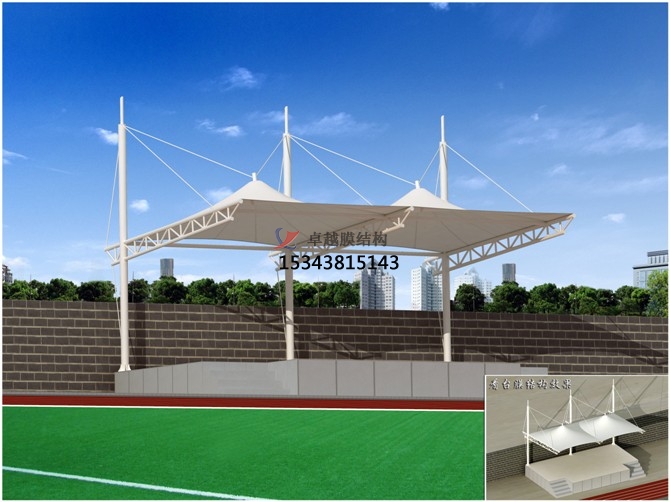 新蔡<font color='red'>膜結(jié)構(gòu)看臺</font>/主席臺/舞臺設(shè)計施工