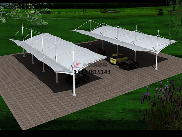 灤平膜結(jié)構(gòu)停車棚【充電站雨棚】設計安裝