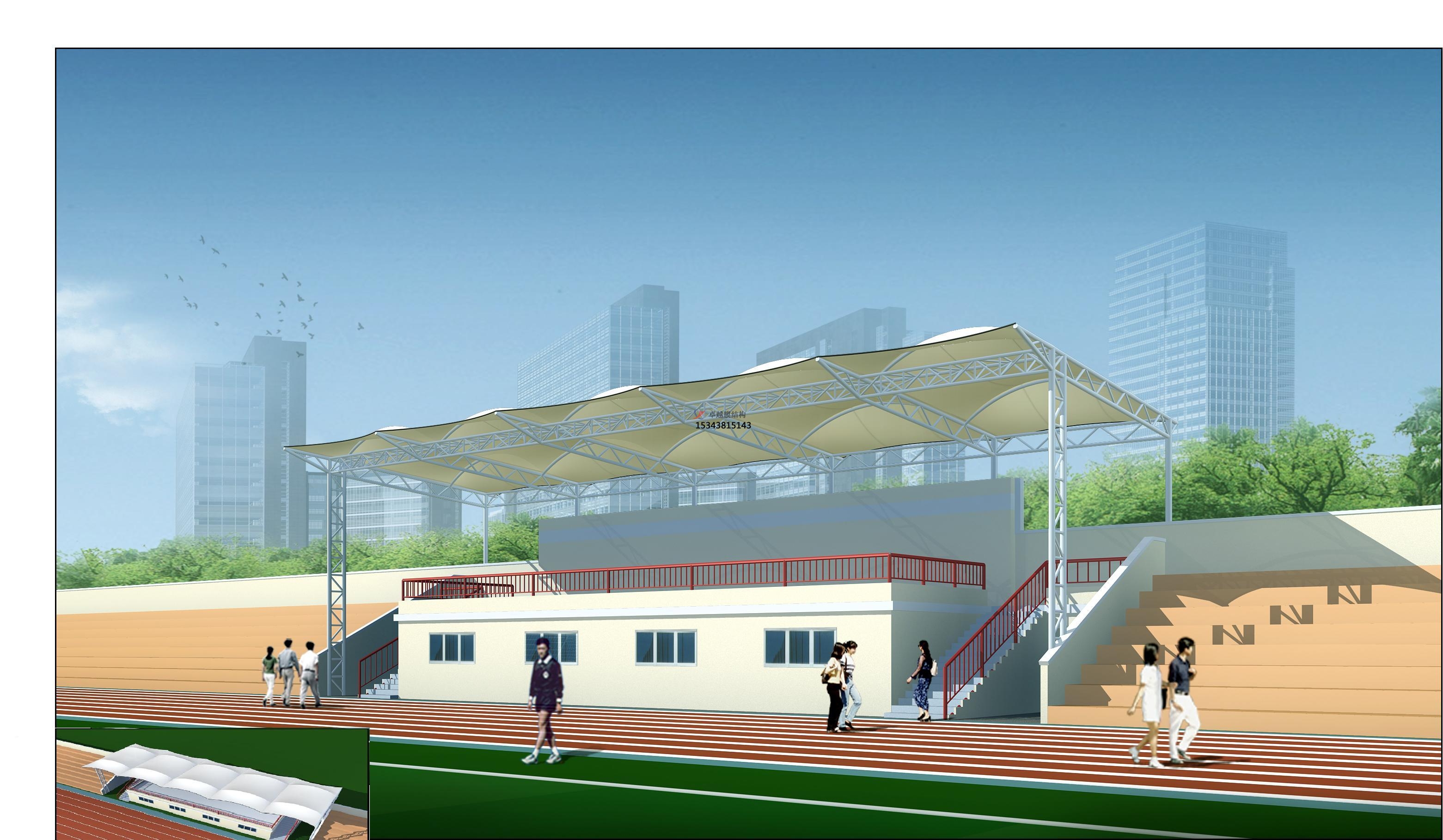 廊坊市看臺膜結(jié)構(gòu)【張拉膜看臺】設計安裝