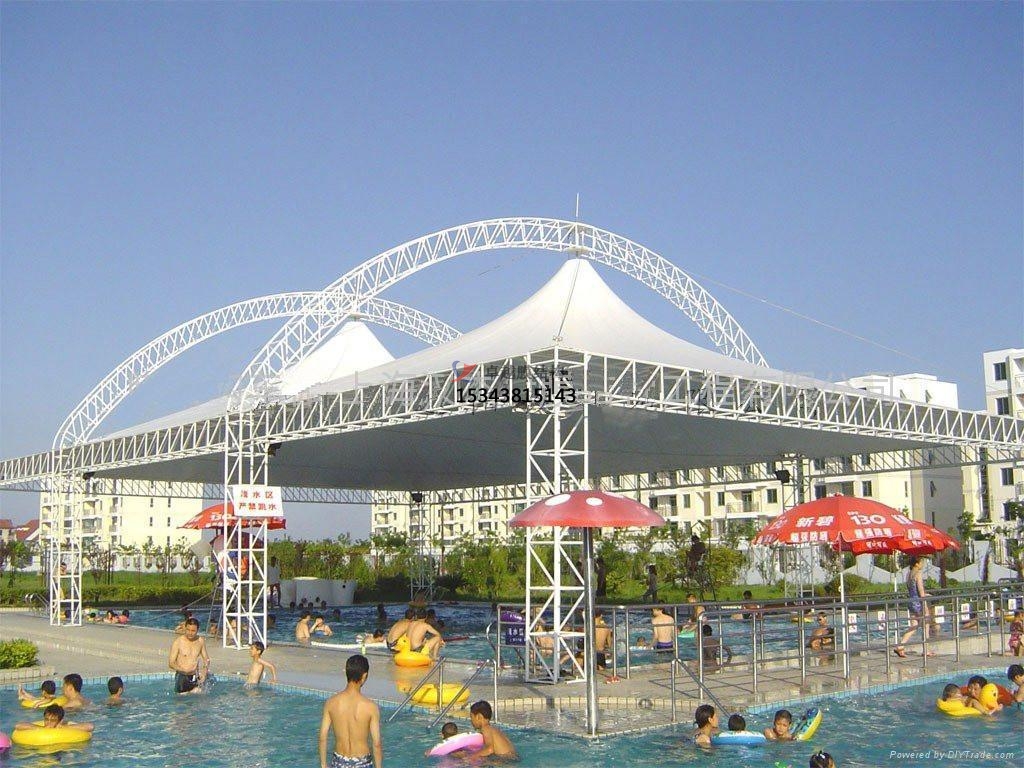 株洲膜結構游樂場/水上樂園/造浪池/游泳池/兒童樂園遮陽棚廠家【膜結構施工】