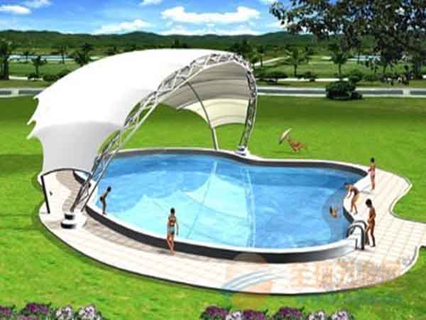 夏日炎炎，充氣膜游泳池