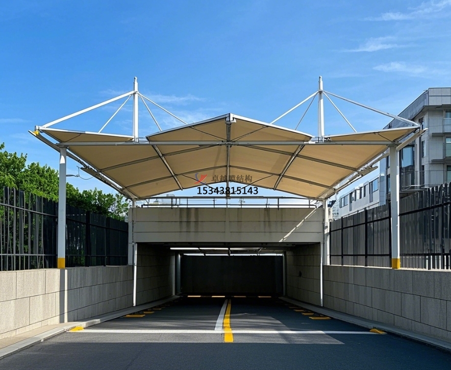 蒲田膜結(jié)構(gòu)公司【地下車(chē)庫(kù)出入口雨棚】蒲田膜結(jié)構(gòu)廠家